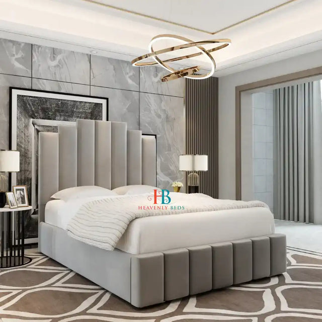 Art deco storage bed frame