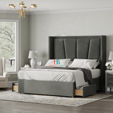 Sandy Wingback Divan Bed with Drawers