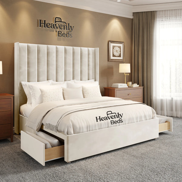 Anya Wingback Divan Bed With Drawer Storage