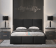 black panel bed frame kingsize