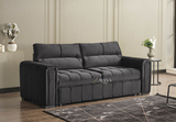 Amani 3 Seater Sofa Bed + 2 Seater Storage Sofa 3+2 Black