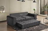 Amani 3 Seater Sofa Bed + 2 Seater Storage Sofa 3+2 Black