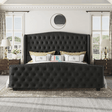 Riley Luxury Curved Wingback Bed Frame - Heavenlybeds