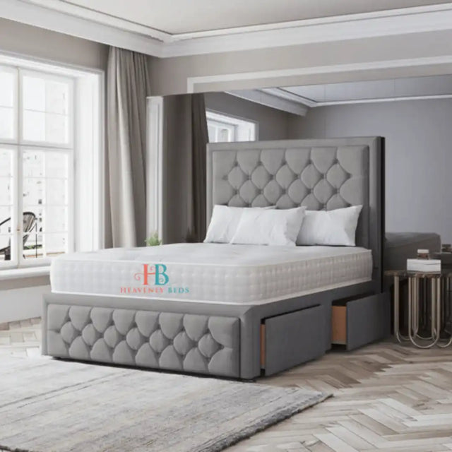 Jemima Divan Bed With Chesterfield Footboard - Heavenlybeds