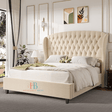 cream wingback bed frame 4ft6 double