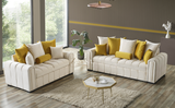 Reem 3 Seater Sofa Bed + 2 Seater Storage Sofa 3+2 Cream