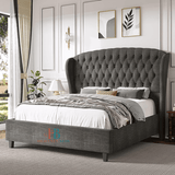 grey wingback bed frame 4ft6 double