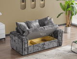 Miyaki 3 Seater Sofa Bed + 2 Seater Storage Sofa 3+2 Grey