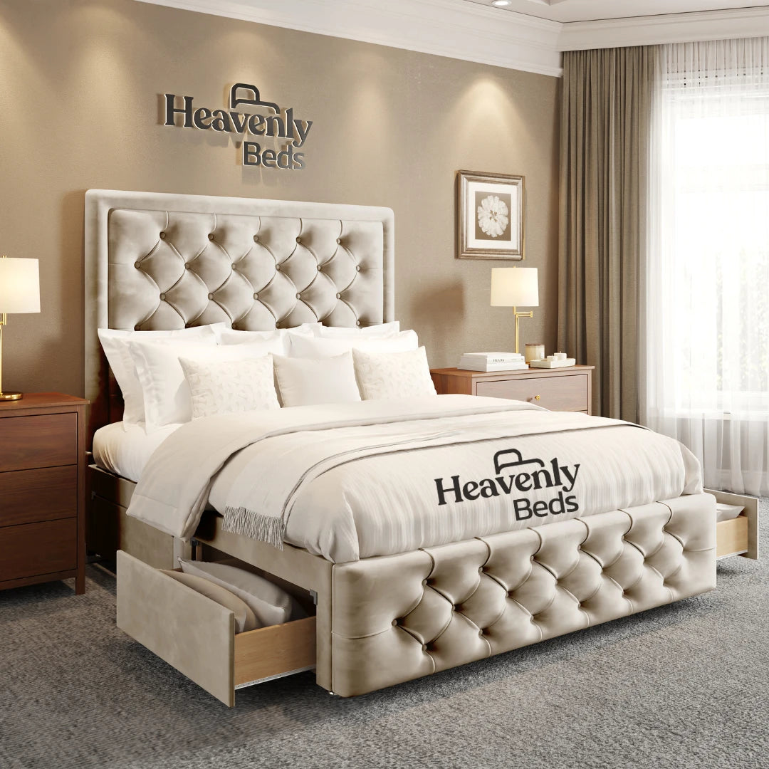 Divan Bed With Drawer Storage - 54" High Headboard