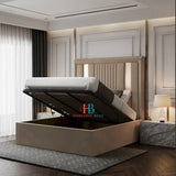 Luxury Bed Frame with ottoman gas lift made by Heavenlybeds