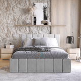grey storage bed kingsize