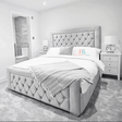 Grey Bedframe with mattress