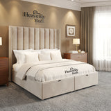 Wingback Divan Ottoman Bed Frame - High Headboard