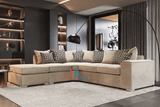 Luxury RHF 2c2 2c1 Corner Sofa - Optional Stool