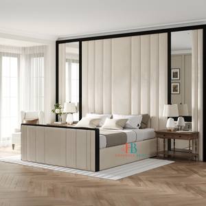 Toronto Wall Panel Storage Bed Set + Mirrors